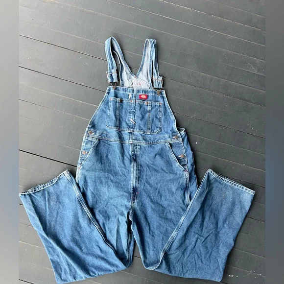 Dickies Classic Blue Denim Overalls - Picture 2 of 11